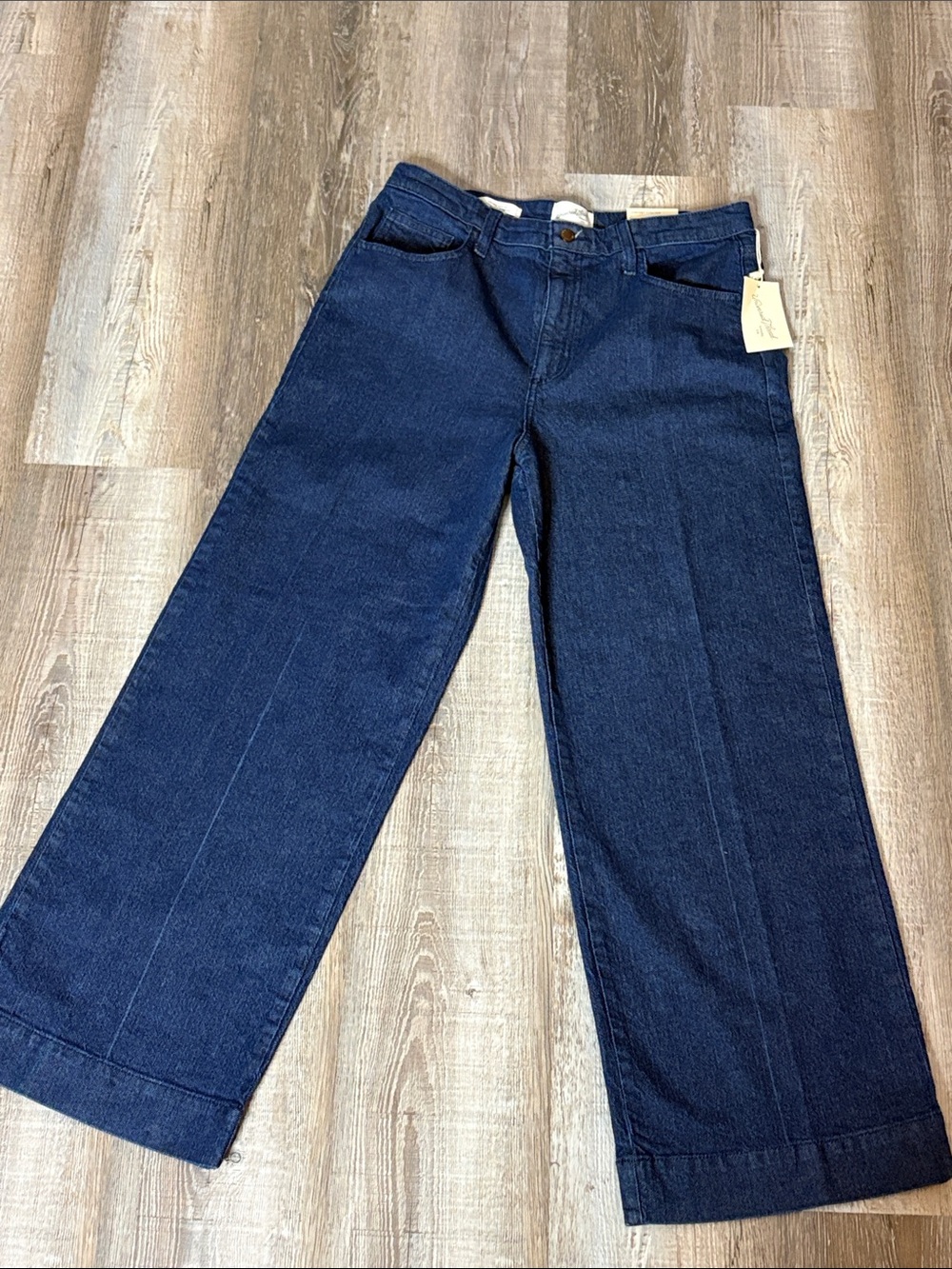 Universal Thread Women's Wide Leg Jeans - Dark Blue Denim